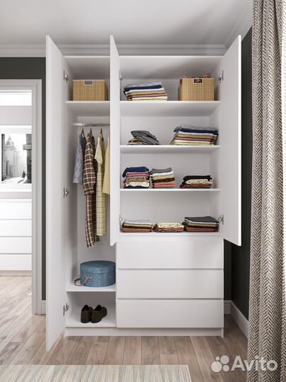 Шкаф 3-дверный Мори мш1200