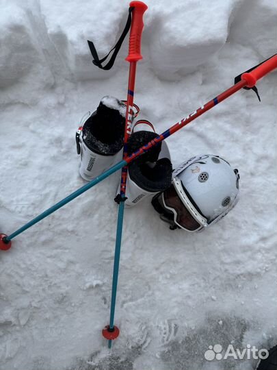 Лыжи горные, ботинки
