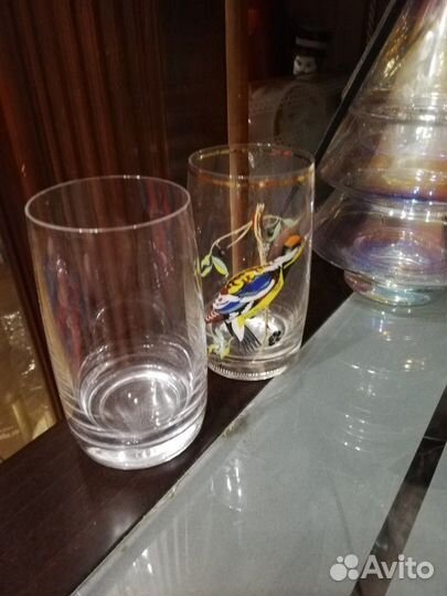 12 стаканов под сок тонкого стекла. 11 смс высота
