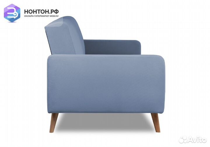 Диван книжка Наттен серо-голубой