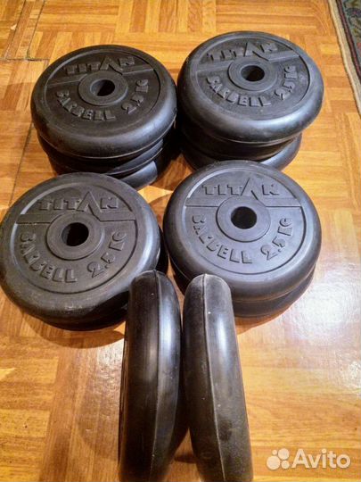 Блин спортивный titan 2,5кг 16шт