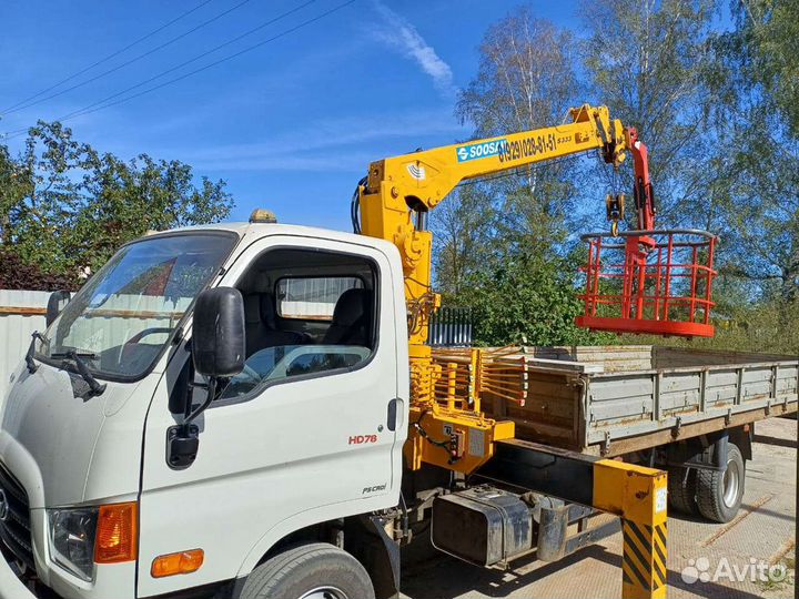 Аренда и услуги манипулятора, стрела 3.5 т, 7 м, борт 4.5 т, 6 м