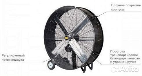 Вентилятор мобильный, напольный Master DF 48 P