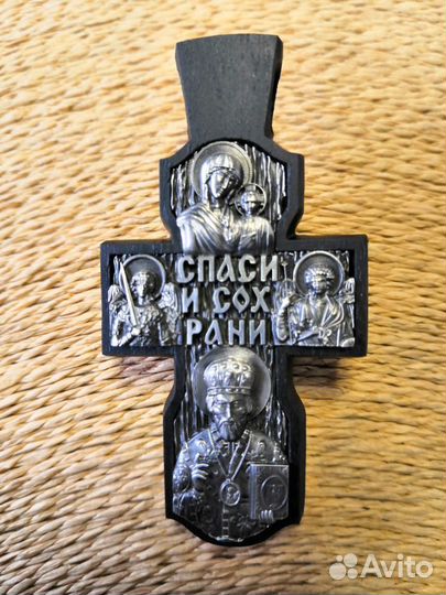 Серебряный крест,икона