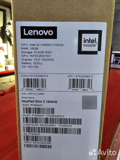 Новый ноутбук Lenovo Slim 3 16