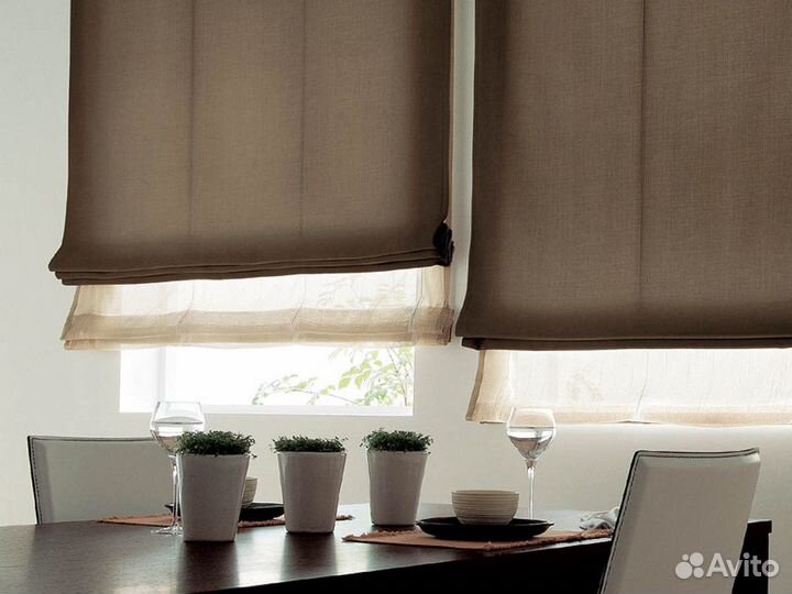 Двойная римская штора на заказ