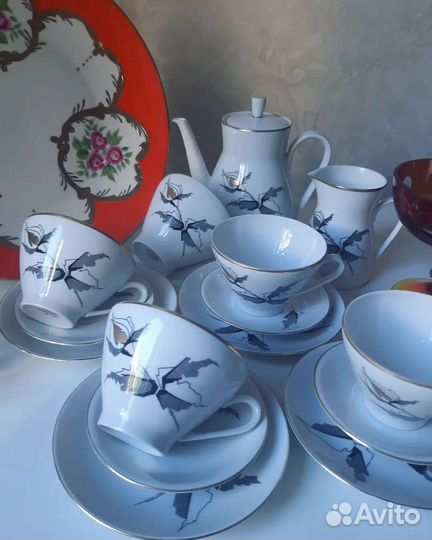 Сервиз Черная Роза ГДР, блюдо СССР