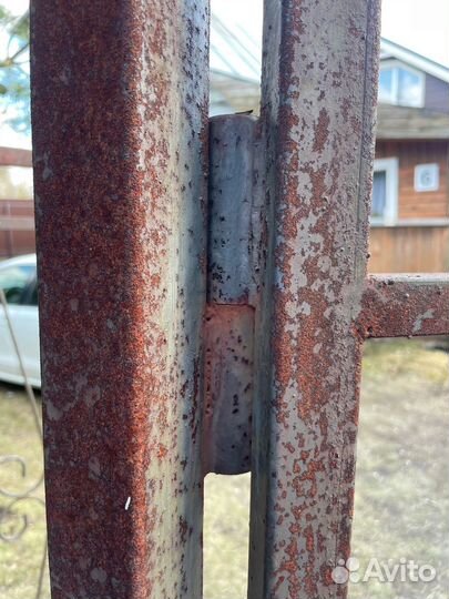 Ворота с калиткой распашные бу