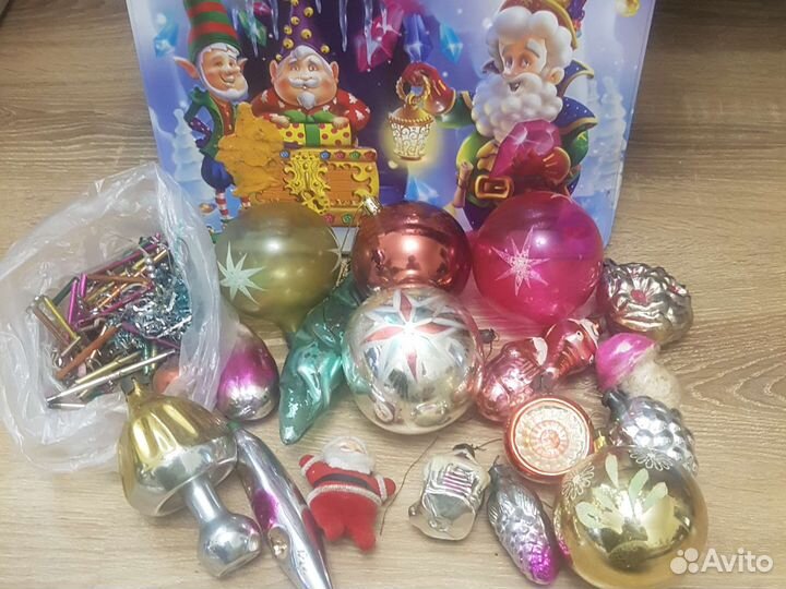 Елочные игрушки бусы СССР