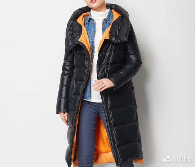 Пуховик женский длинный 46