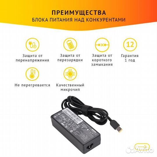 Блок питания для ноутбука Lenovo ThinkPad X1 Carbo