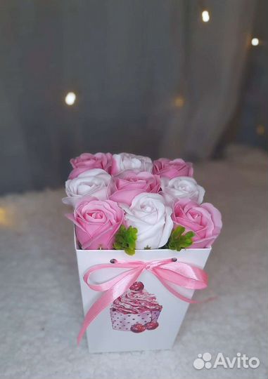 Букеты из мыльных роз