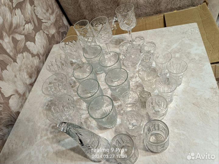 Рюмки, бокалы хрусталь