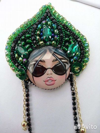 Модные брошки матрёшки