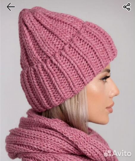 Комплект шапка и снуд женский