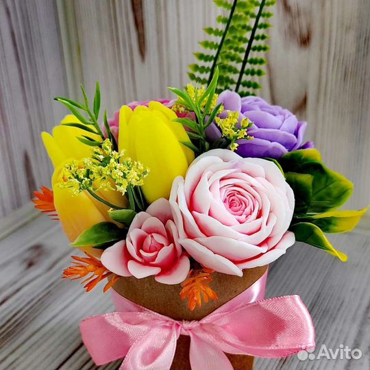 Букетики из мыла