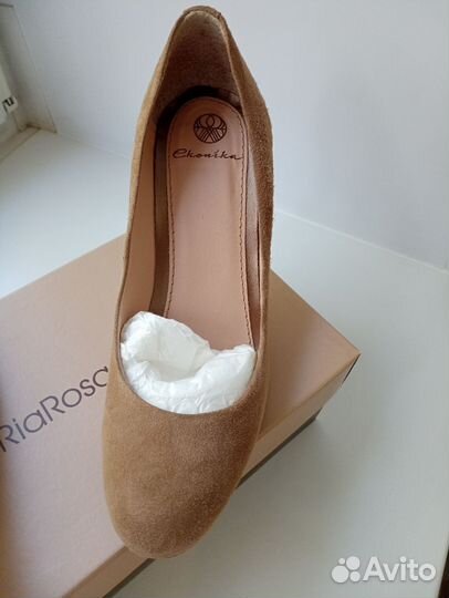 Туфли 36 размер, натуральная замша, 