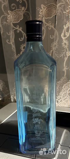 Бутылка голубого стекла 1л