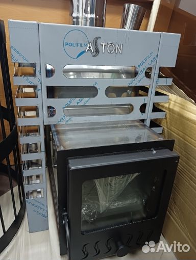 Печь для бани aston 12 inox стекло