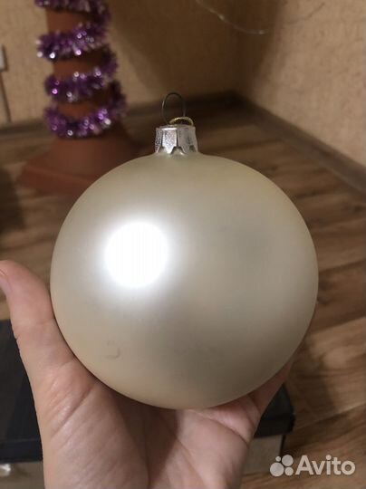 Матовый шар 10 см (стекло)