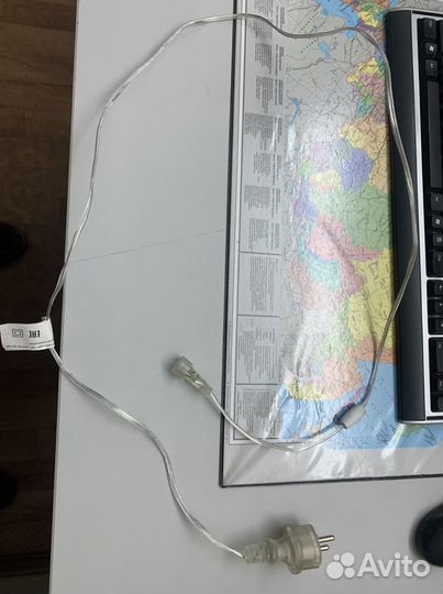 Провод с вилкой от гирлянды