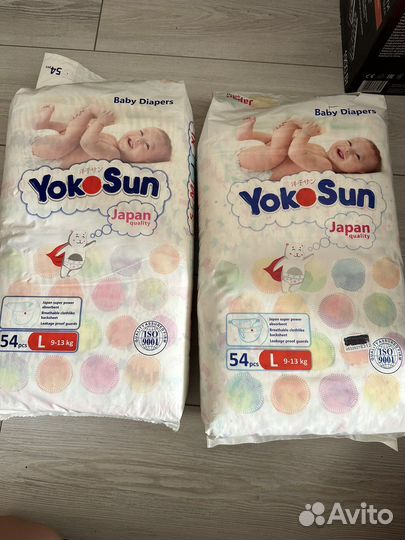 Подгузники-трусики yokosun L 44 шт и другие