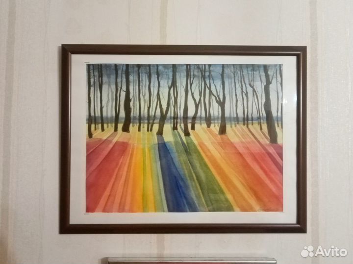 Картина акварель Пейзаж Осень Впечатления Парки