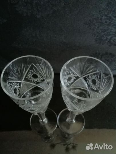 Рюмки фужеры стопки хрустальные посуда СССР
