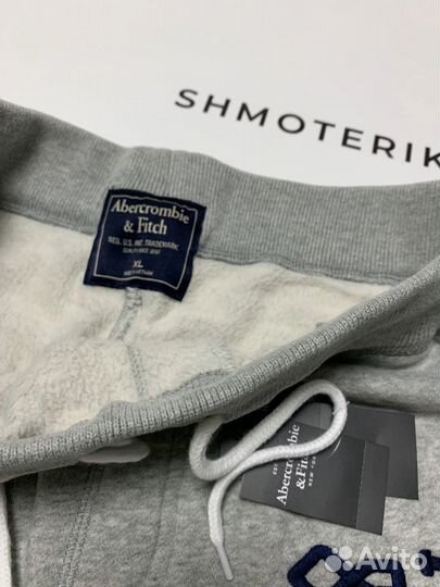 Abercrombie Fitch джоггеры серые с синим