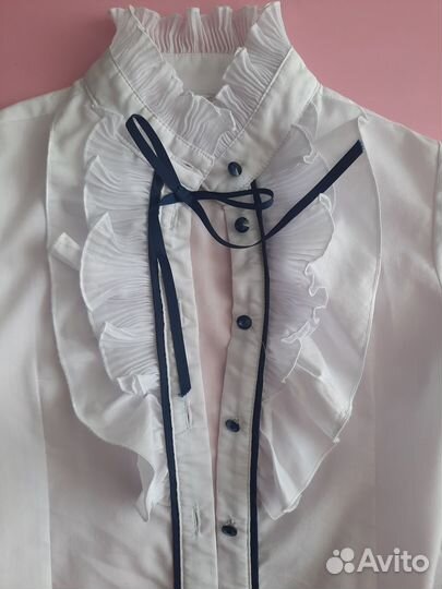 Блузка белая для девочек 134