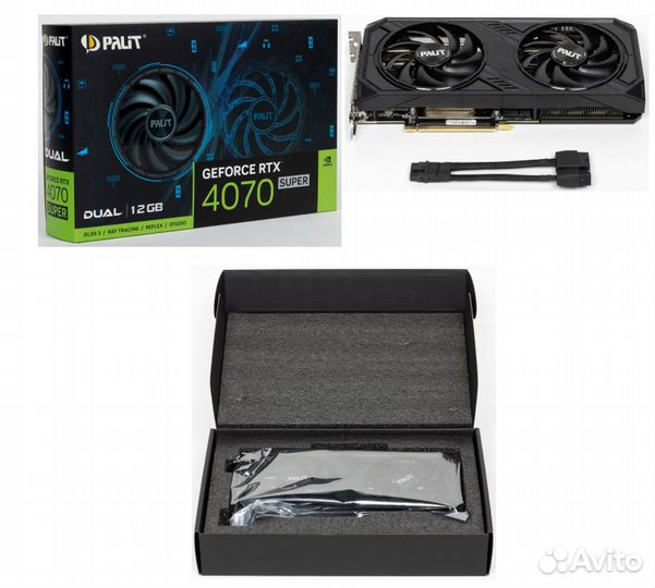 Palit Geforce RTX4070 Super dual гар, нов, чек