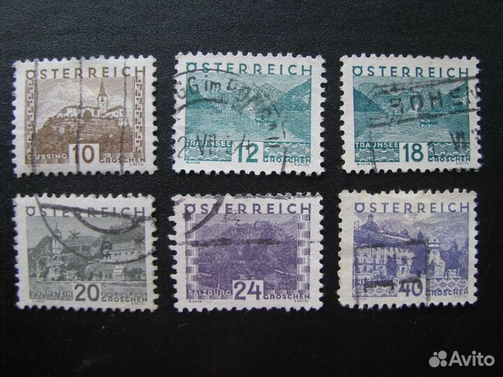 Марки. Австрия. 1932 г. Ландшафты