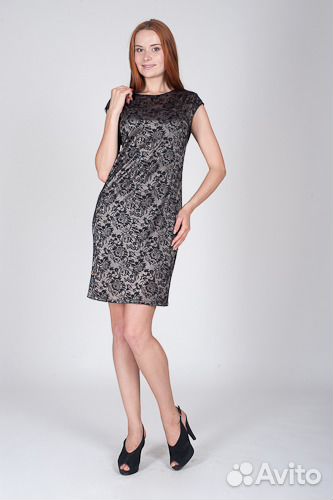Платье трикотаж короткое нарядное