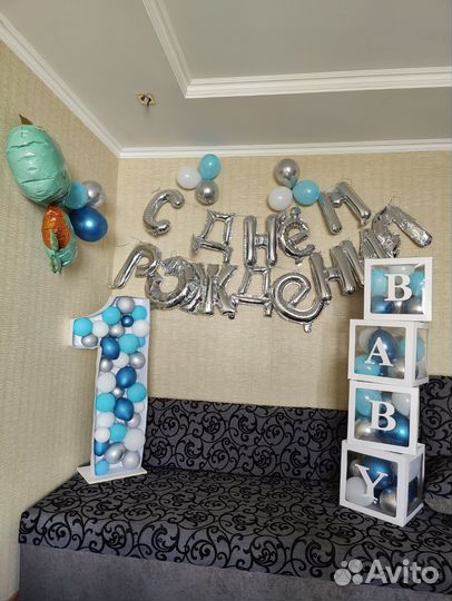 Фотозона на годик, воздушные шары