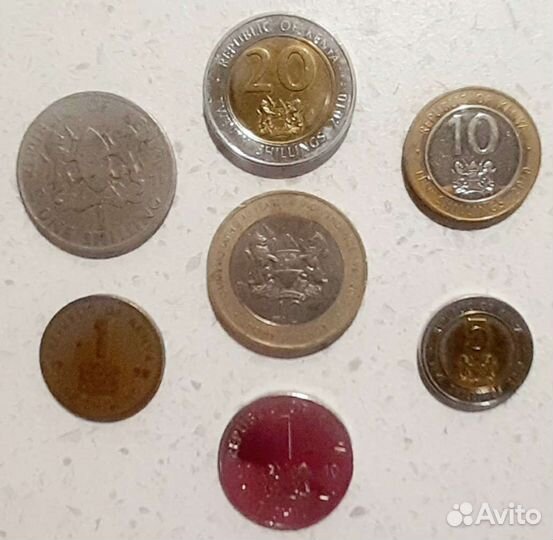 Наборы монет Эфиопия Кения Уганда Тайланд Куба