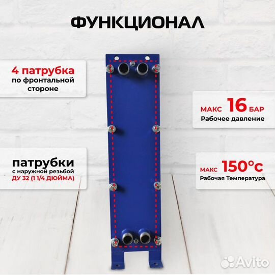 Теплообменник SN08-45 для гвс 240кВт 3760 л/час