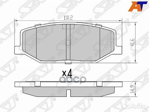 Колодки тормозные перед suzuki jiminy 98- ST-55
