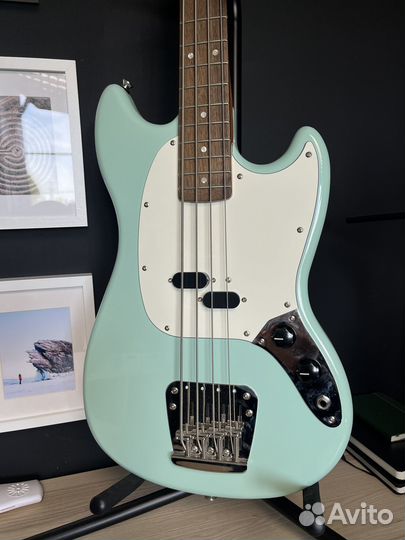 Бас гитара Fender Squier Mustang Bass CV Surf Gree