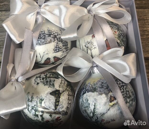 Авторские ёлочные шары ручной росписи