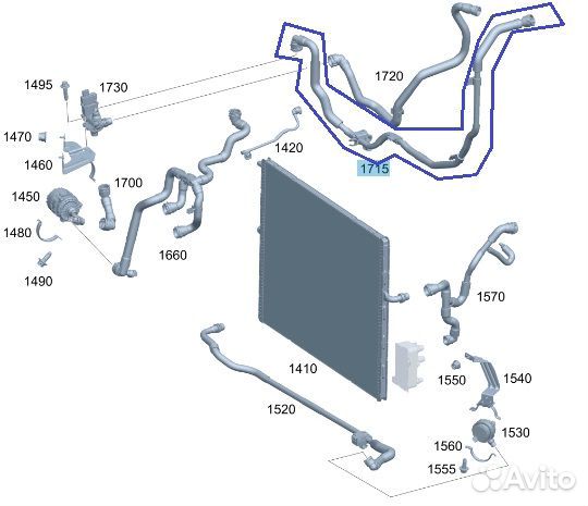 Патрубок Mercedes-Benz Gle 450 4Matic M256E30 DEH