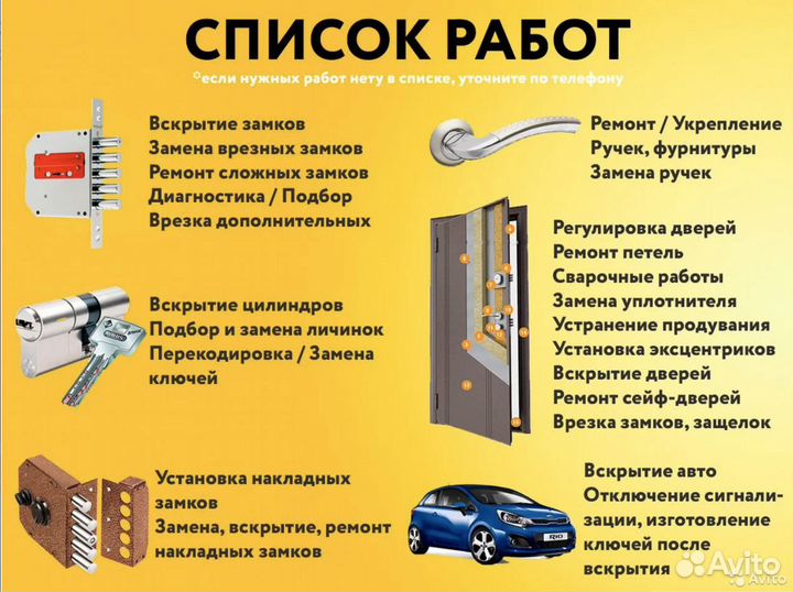 Вскрытие замков 24/7, Автомобилей, Замена замков