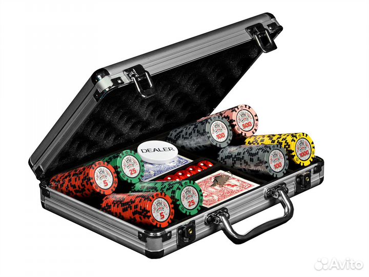 Набор для покера Black Crown на 200 фишек 61686