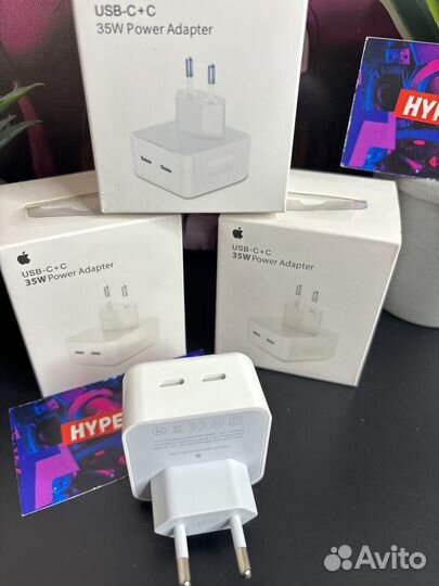 Power Adapter 35W 2 разъема USB-C