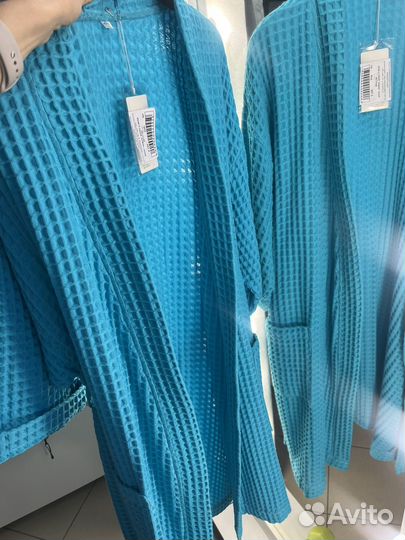 Халат банный вафельный женский