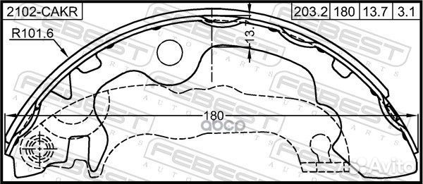 Колодки барабанные ford focus I CAK 1998-2005 2