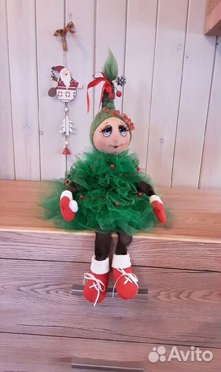 Ёлочка - Кукла интерьерная, текстильная