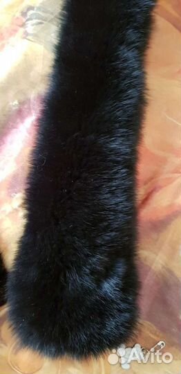 Воротник гаржетка мех норка песец цвет чёрный кори