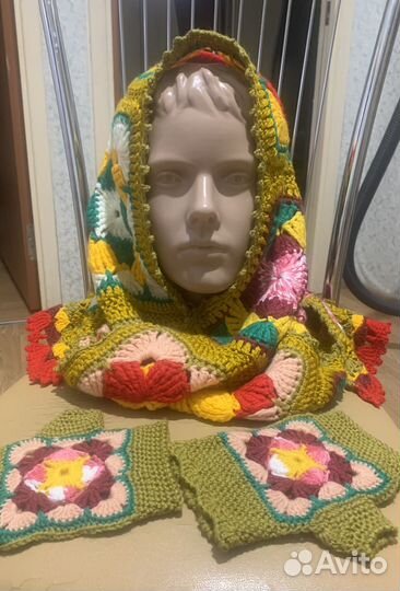 Шарф на осень,ручная работа