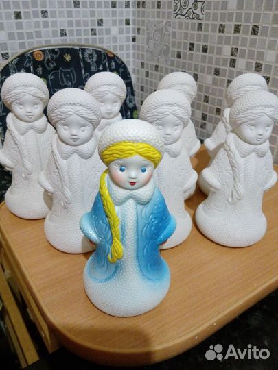 Снегурочка гипсовые фигурки(раскраска 3D)
