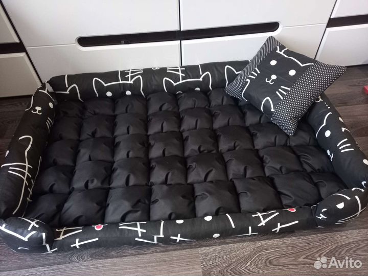 Лежанки оксфорд-велюр, хлопок